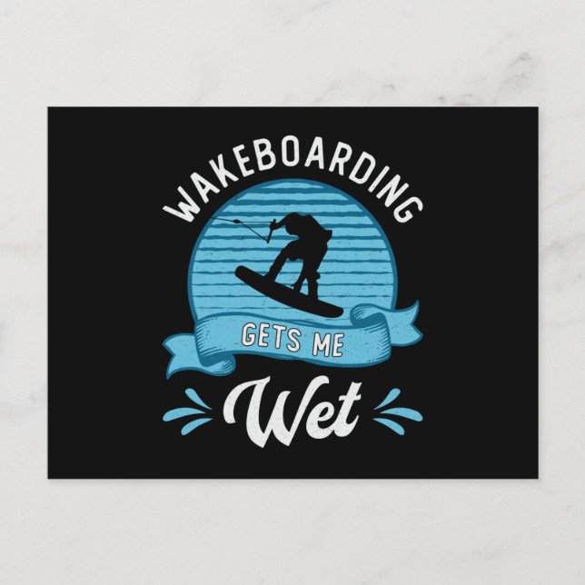 Postal Wakeboarding Me Hace Wet Wakeboarder Wakeboard (Anverso)