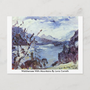 Postal Walchensee Con Montañas Por Lovis Corinth