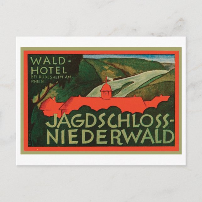 Postal Wald-Hotel JagdSchss-Niederwald (Anverso)