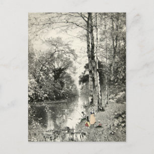 Postal Waldbache Munthe, el arte de cosecha del bosque fa