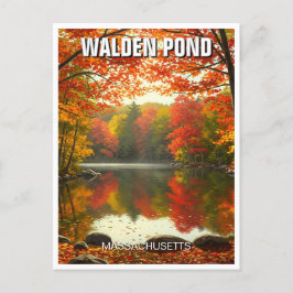 Postal Walden Pond Massachusetts Travel