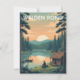 Postal Walden Pond Massachusetts Travel