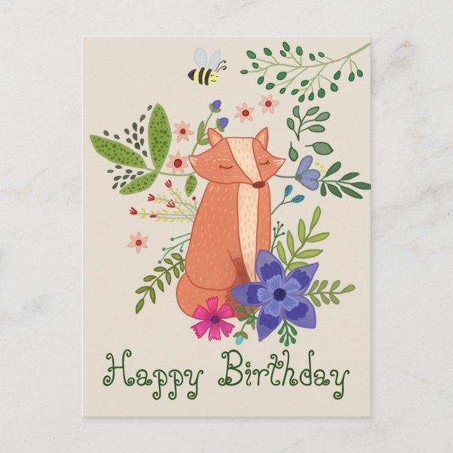 Postal Waldfuchs (Anverso)