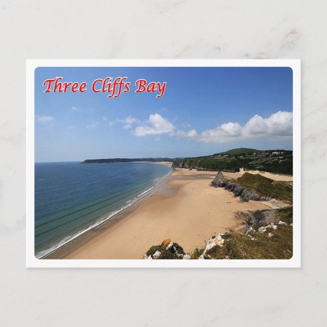 Postal Wales - Three Cliffs Bay (Anverso)