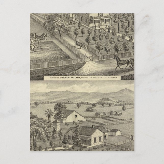 Postal Walker, residencias de Ball (Anverso)