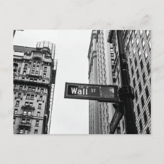 Postal Wall Street Blanco y Negro