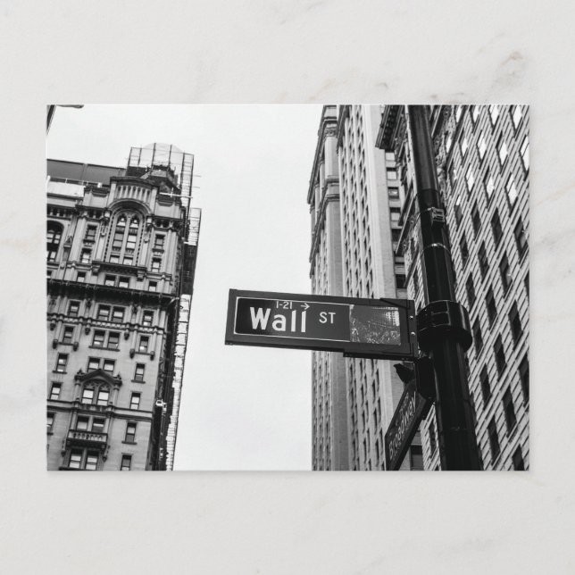 Postal Wall Street Blanco y Negro (Anverso)
