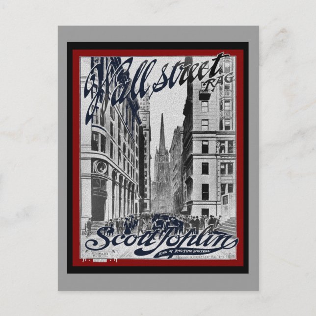 Postal Wall Street Scott Joplin (Anverso)