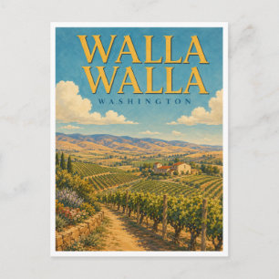 Postal Walla Walla Washington Viñedos GeoSaga