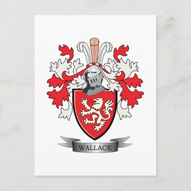 Postal Wallace Family Crest Coat of Arms (Anverso)