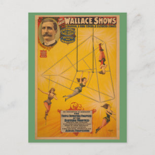 Postal Wallace muestra al triple Poster de Trapeze Revola