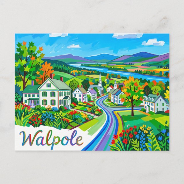 Postal Walpole EE. UU. (Anverso)