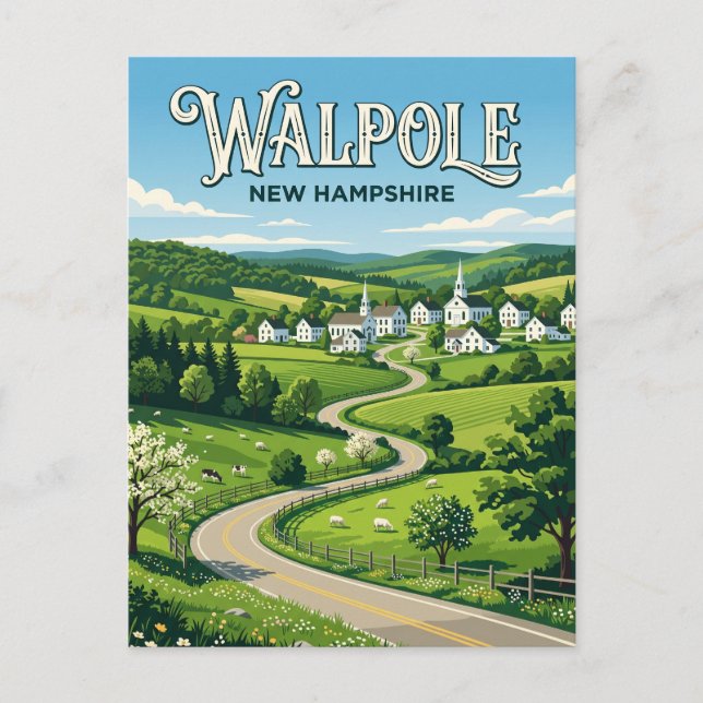 Postal Walpole EE. UU. (Anverso)