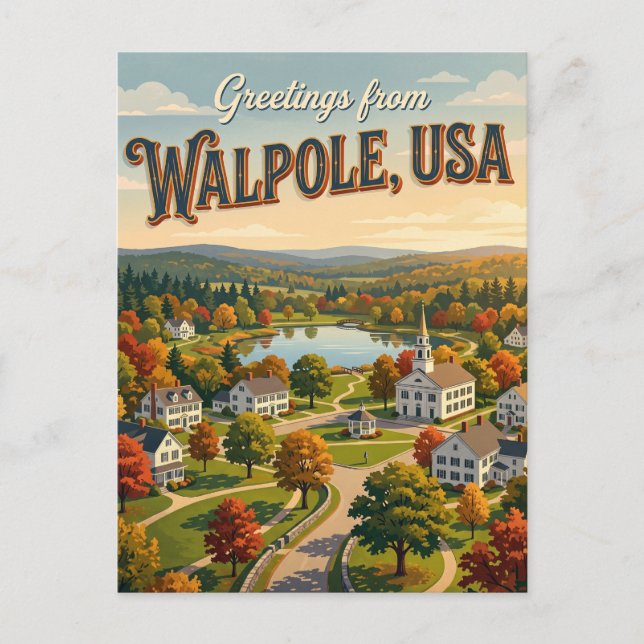 Postal Walpole EE. UU. (Anverso)