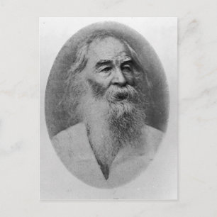 Postal Walt Whitman, fotografía en 1889