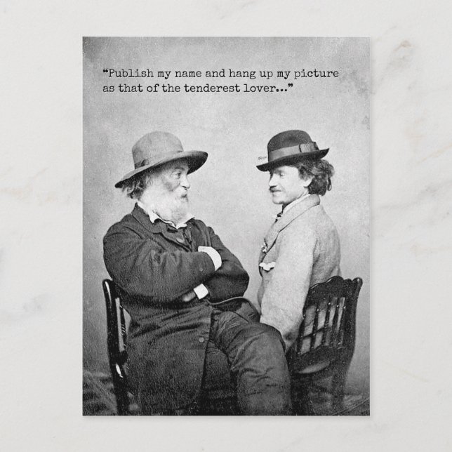 Postal Walt Whitman y Peter Doyle (Anverso)