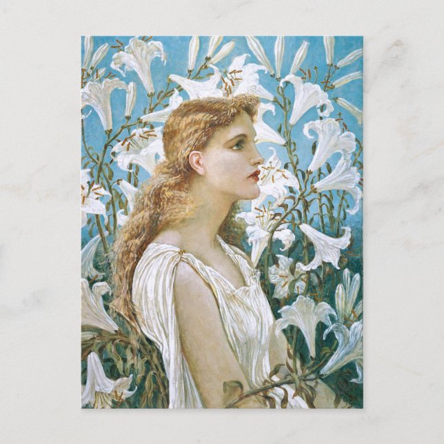 Postal Walter Crane: Lilies (Anverso)
