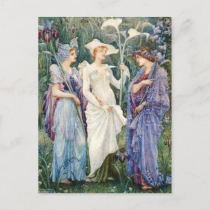 Postal Walter Crane: Rótulos de primavera