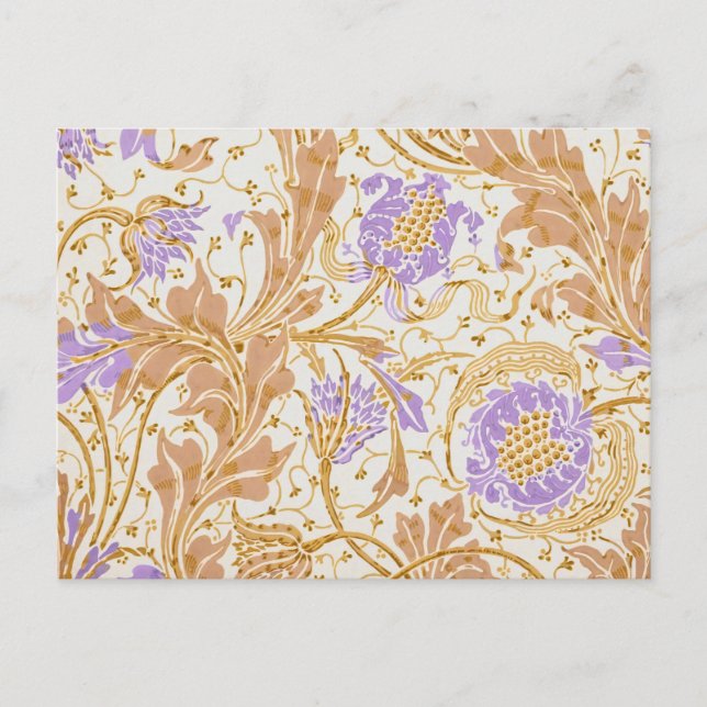 Postal Walter Crane Teazle & Pomegranate Art Nouveau (Anverso)