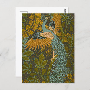Postal Walter Crane - Vintage Fig and Peacock Pattern