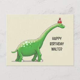Postal Walter el dinosaurio del cuello largo
