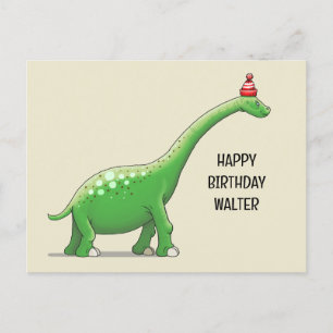 Postal Walter el dinosaurio del cuello largo