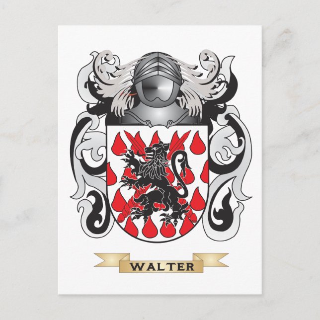 Postal Walter Family Crest (Escudo de armas) (Anverso)