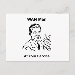 Postal WAN Man At Your Service Retro Tech