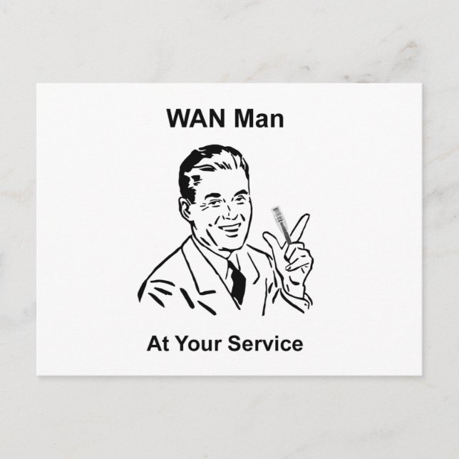 Postal WAN Man At Your Service Retro Tech (Anverso)