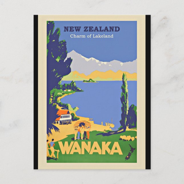 Postal Wanaka, Nueva Zelandia (Anverso)