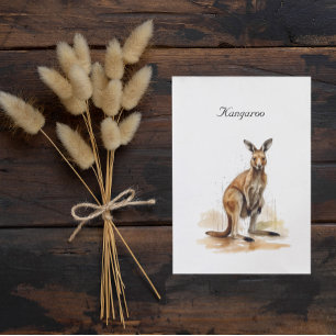 Postal Wanderer de Outback: personalizado canguro acuarel