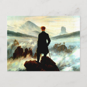 Postal Wanderer Sobre El Mar De La Niebla Por Caspar Davi