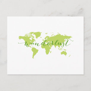 Postal Wanderlust, mapa del mundo