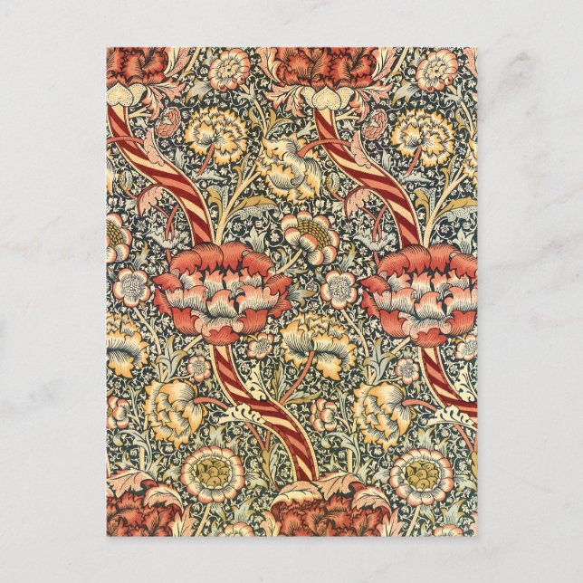 Postal Wandle de William Morris, Bella Artes textil de ép (Anverso)