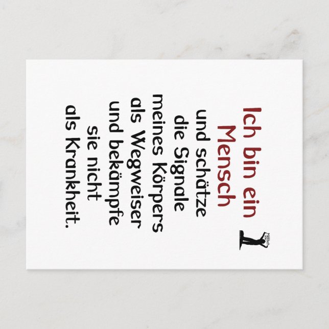 Postal WandlungDesign - Mensch - Körper (Anverso)