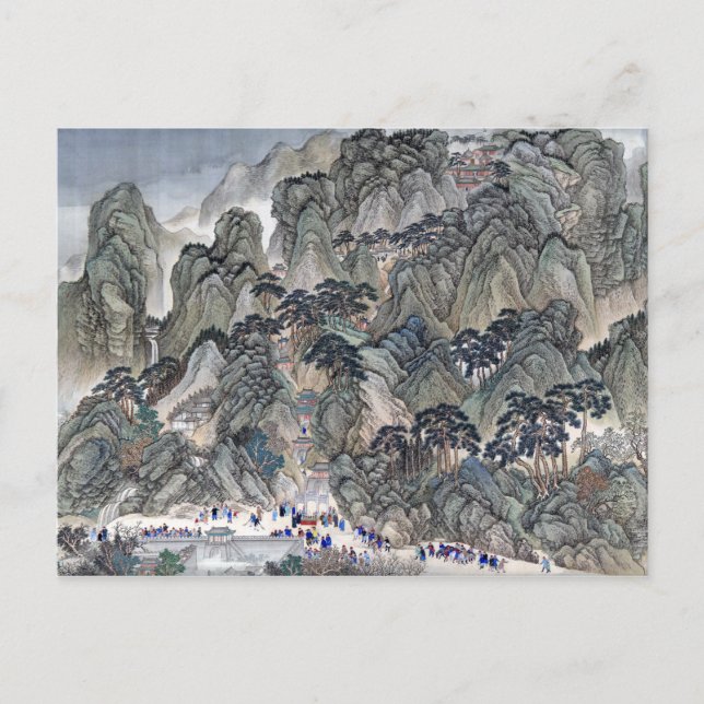 Postal Wang Hui Ji'nan al Monte Tai (Anverso)
