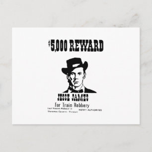 Postal Wanted Jesse James