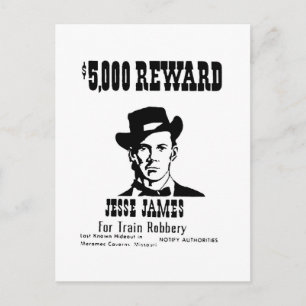 Postal Wanted Jesse James