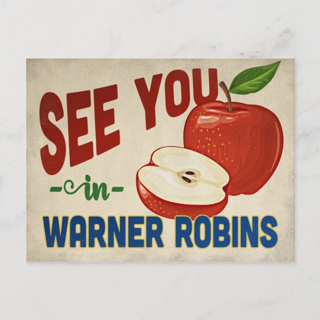Postal Warner Robins Georgia Apple - Viajes de época (Anverso)