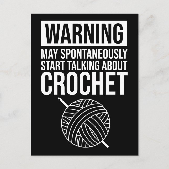Postal Warning - May Start Talking About Crochet (Anverso)