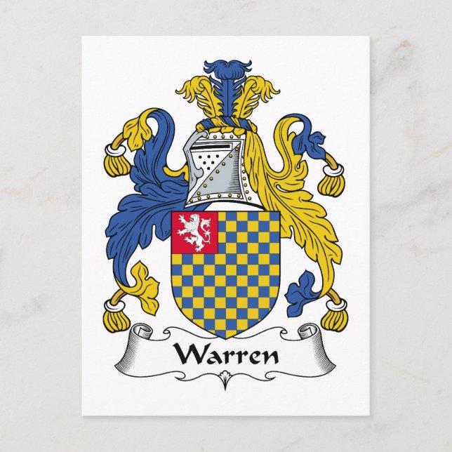 Postal Warren Family Crest (Anverso)