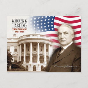 Postal Warren G. Harding - 29° presidente de los Estados 