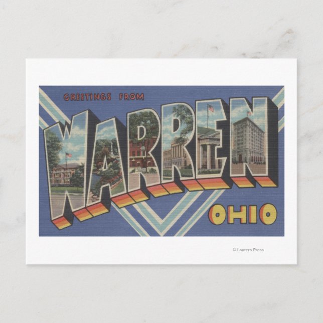Postal Warren, OhioLarge Letter Scenes Warren, OH (Anverso)