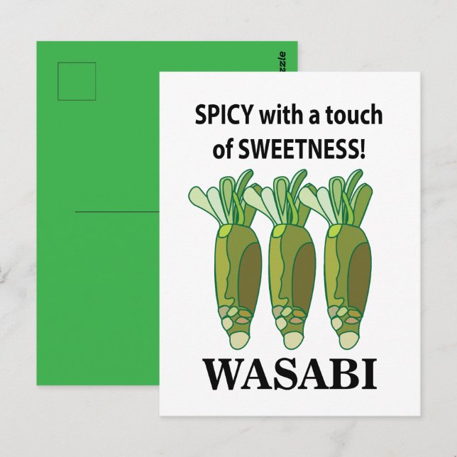 Postal Wasabi Spicy Con Un Toque De Dulce Wasabi (Anverso / Reverso)