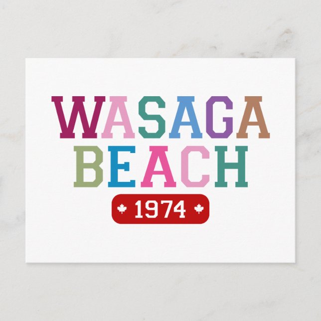Postal Wasaga Beach 1974 (Anverso)