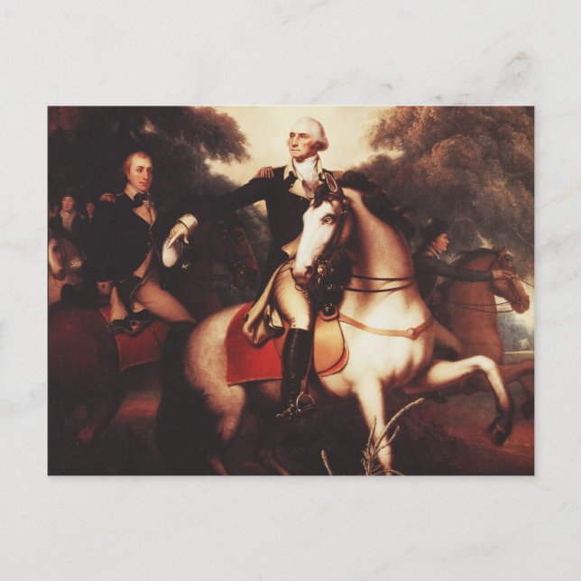 Postal Washington antes de Yorktown por Rembrandt Peale (Anverso)