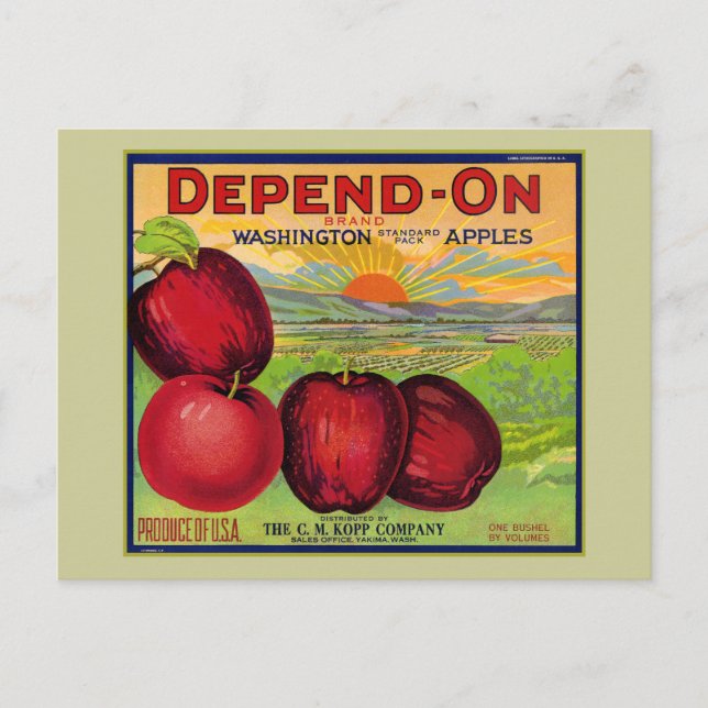 Postal Washington Apples (Anverso)