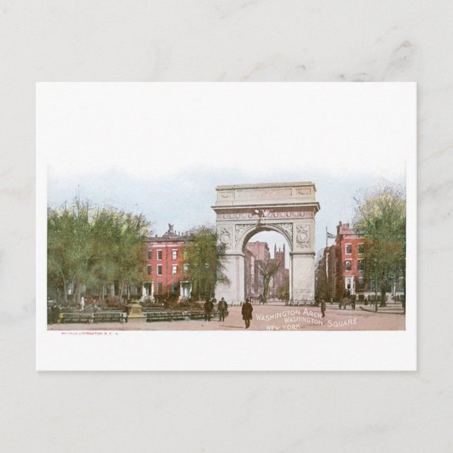 Postal Washington Arch, Washington Square, Nueva York (Anverso)