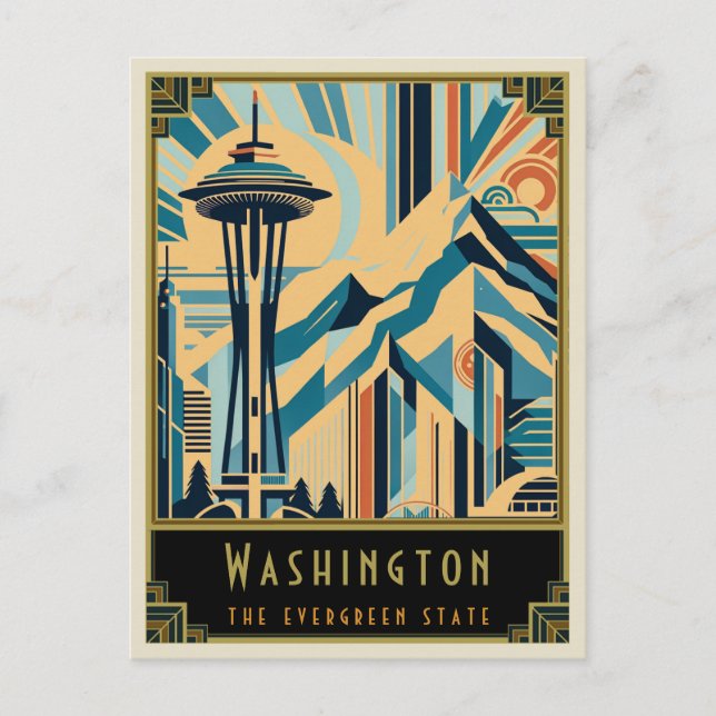 Postal Washington | Art Deco (Anverso)