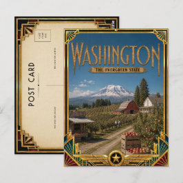 Postal Washington Arte Deco Antiguo Edad Dorada